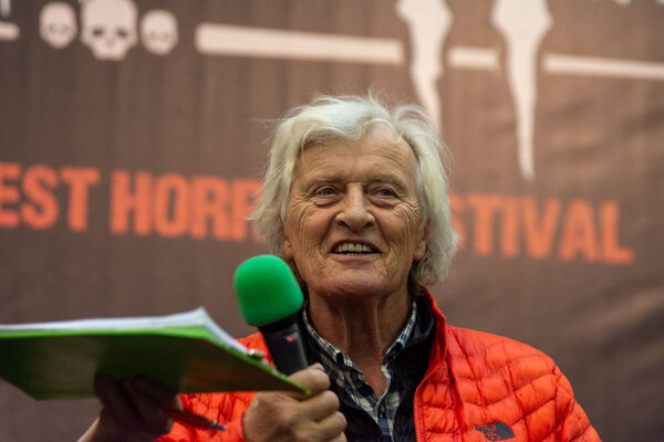 DORTMUND, GERMANY - November 3rd 2018: Rutger Hauer (*1944, actor, Blade Runner, The Hitcher, Nighthawks) at Weekend of Hell 2018, a two day (November 3-4 2018) horror-themed fan convention.