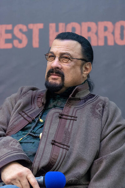 DORTMUND, GERMANY - November 3rd 2018: Steven Seagal (*1952, American actor, martial artist, and film producer - Red Alert, Nico, Deadly Revenge) at Weekend of Hell 2018