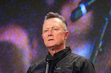 Dortmund, Almanya - 1st Aralık 2018: Robert Patrick (* 1958, aktör, The X-Files, Terminatör 2) Alman Comic Con Dortmund adlı iki günde fan kongre