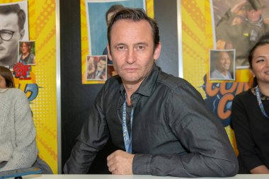 DORTMUND, GERMANY - December 1st 2018: Sven Gerhardt (*1968, german actor and voice actor) at German Comic Con Dortmund, a two day fan convention clipart