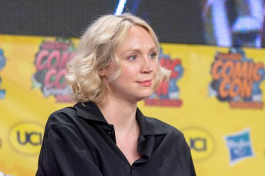 Dortmund, Almanya - 1st Aralık 2018: Gwendoline Christie (* 1978, İngiliz aktris ve model) Alman Comic Con Dortmund adlı iki günde fan kongre
