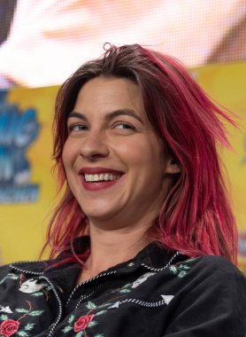 Dortmund, Almanya - 1st Aralık 2018: Natalia Tena (* 1984, İngiliz aktris) Alman Comic Con Dortmund adlı iki günde fan kongre
