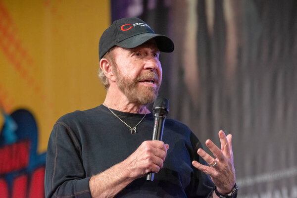 DORTMUND, GERMANY - December 1st 2018: Chuck Norris (*1940, American martial artist, actor, film producer and screenwriter) at German Comic Con Dortmund, a two day fan convention