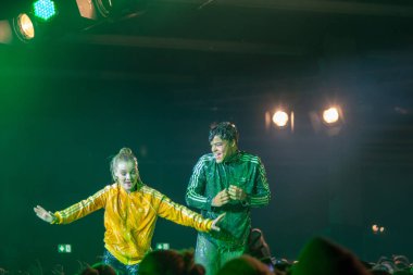 Dortmund, Almanya - 1st Aralık 2018: Spot döküm Nickelodeon Slimefest 2018, Almanya'da ilk Slimefest