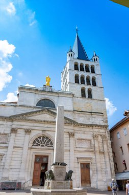 Annecy, Fransa - 7 Eylül 2018: Açık görüş-in glise Notre Dame de Liesse. Auvergne-Rohne-Alpes bölgesi güneydoğu Fransa'da bulunan, Annecy kez Alpler Venedik denir