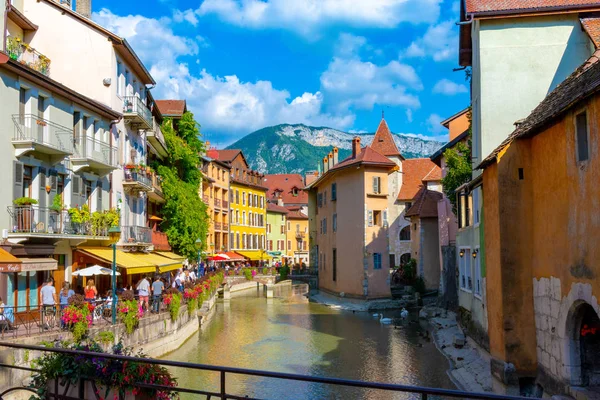 Annecy France September 2018 Palace Lle Tourist Hot Spot Thiou — Stock Photo, Image