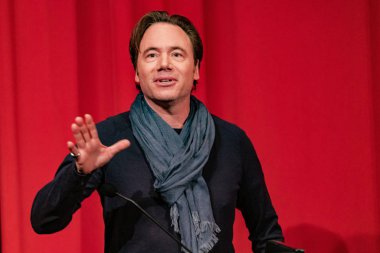 Frankfurt Main, Almanya - 4 Nisan 2019: Michael 'Bully' Herbig (*1968, Alman film yönetmeni, aktör ve yazar) Deutsches Filmmuseum'da Ballon filmini tanıtıyor