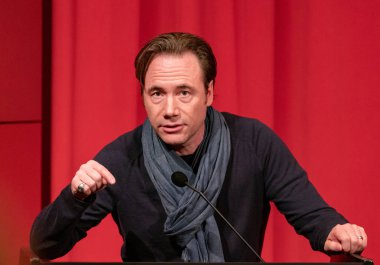 Frankfurt Main, Almanya - 4 Nisan 2019: Michael 'Bully' Herbig (*1968, Alman film yönetmeni, aktör ve yazar) Deutsches Filmmuseum'da Ballon filmini tanıtıyor