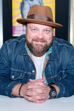 Dortmund, Almanya - 13 Nisan 2019: Drew Powell (*1976, aktör) German Comic Con Dortmund Spring Edition'da, iki günlük bir hayran kongresi