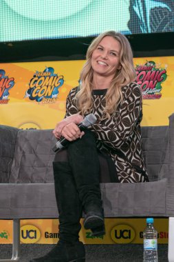 Dortmund, Almanya - 13 Nisan 2019: Jennifer Morrison (*1979, Abd'li aktris, model, film yapımcısı) Alman Comic Con Dortmund Spring Edition'da, iki günlük bir hayran kongresi