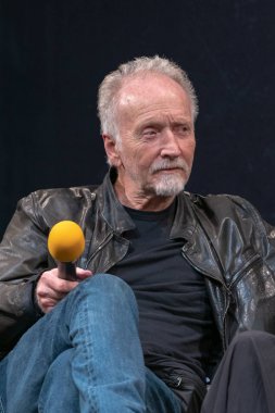 Dortmund, Almanya - 13 Nisan 2018: Tobin Bell (*1942, Amerikalı aktör) Weekend of Hell Spring Edition 2019'da, iki gün (13-14 Nisan 2019) korku temalı hayran kongresi.