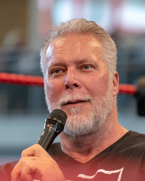 Dortmund, Almanya - 14 Nisan 2019: Kevin Nash (*1959, ABD'li profesyonel güreşçi, basketbolcu ve aktör) German Comic Con Dortmund Spring Edition'da iki günlük bir hayran kongresinde
