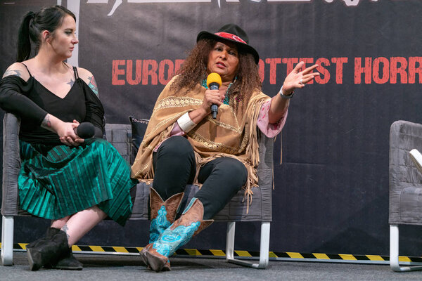 DORTMUND, GERMANY - April 14th 2018: Pam Grier (*1949, actress from the United States) at Weekend of Hell Spring Edition 2019, a two day (April 13-14 2019) horror-themed fan convention.