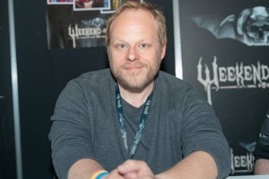 Dortmund, Almanya - 13 Nisan 2018: Brandon Crane (Aktör - Stephen King's It) Weekend of Hell Spring Edition 2019'da, iki gün (13-14 Nisan 2019) korku temalı hayran kongresi.