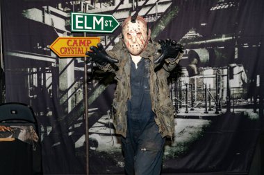 Dortmund, Almanya - 14 Nisan 2018: Cosplayer Hafta Sonu Hell Spring Edition 2019'da, iki gün (13-14 Nisan 2019) korku temalı hayran kongresi.