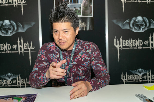 DORTMUND, GERMANY - April 13th 2018: Akihiro Kitamura (*1979, Japanese actor) at Weekend of Hell Spring Edition 2019, a two day (April 13-14 2019) horror-themed fan convention.