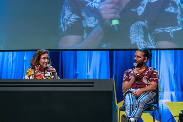 Bonn Alemania Junio 2019 Lori Dungey Shazad Latif Fedcon Una — Foto de Stock