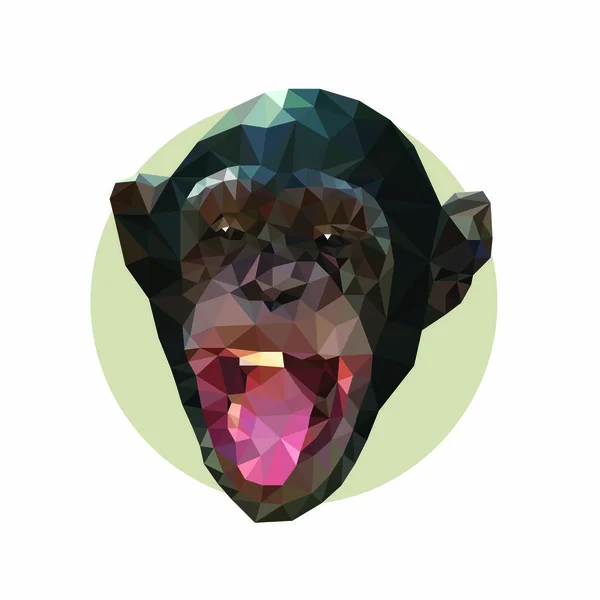 Illustrazione di scimmia sorridente — Vettoriale Stock