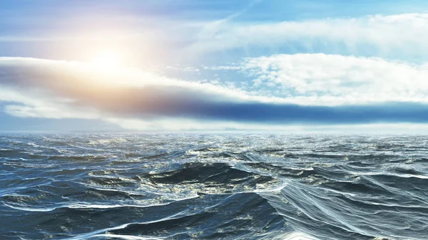 일몰에 바다의 지평선 — 스톡 사진