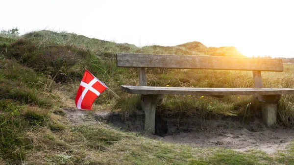 Eine Ruhebank Nationalpark Dänemark — Stockfoto