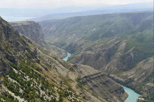 Sulak Каньйон Дагестан Одним Найглибші Світі — стокове фото