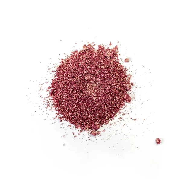 Color pigment powder close up, glitter eyeshadow or powder mica pigment on a white background — Stock Photo, Image