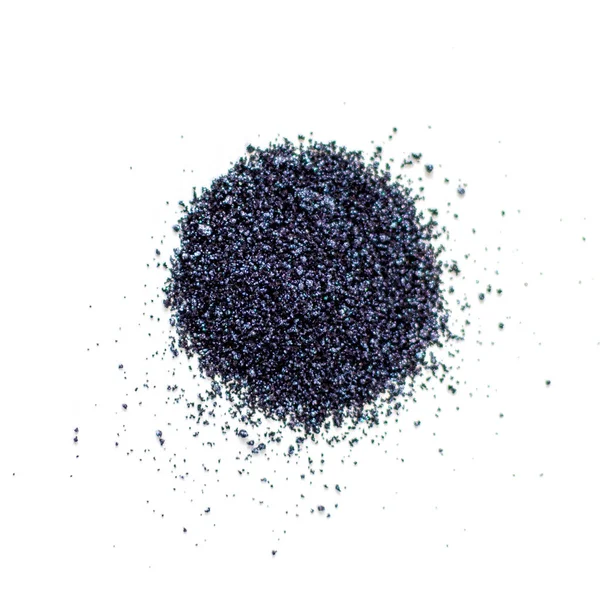 Färg pigment puder närbild, glitter ögon skugga eller puder glimmer pigment på en vit bakgrund — Stockfoto