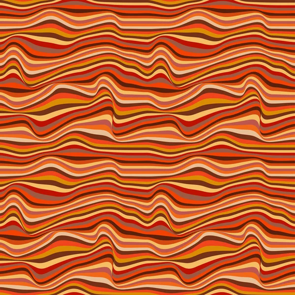 Sandstone Colorful Waves Pattern Inspired Canyon Rocks Vector Seamless Pattern — Stock Vector