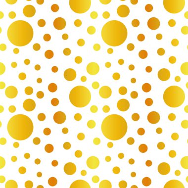 Altın folyo kesim puantiyeli lekeler dağınık desen. Tekstil, moda, kağıt ve ambalaj için vektörsüz desen tasarımı