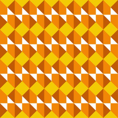 Soyut kareler ve perspektif yanılsama kolajı. Tekstil, moda, kağıt ve ambalaj için vektörsüz desen tasarımı.