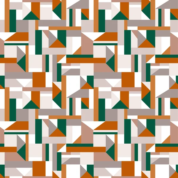 Formes Géométriques Motif Collage Carrés Rectangles Triangles Motif Vectoriel Sans — Image vectorielle
