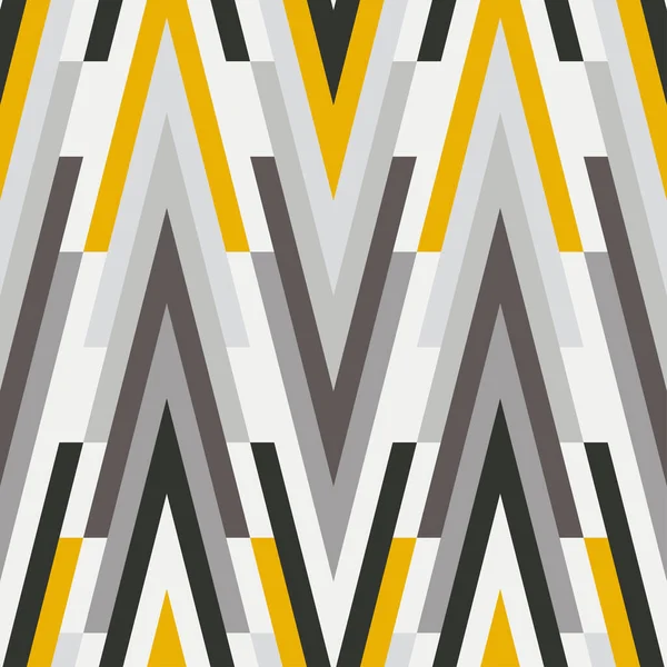 Abstract Modern Chevron Patroon Gele Grijze Kleuren Vector Naadloos Patroon — Stockvector