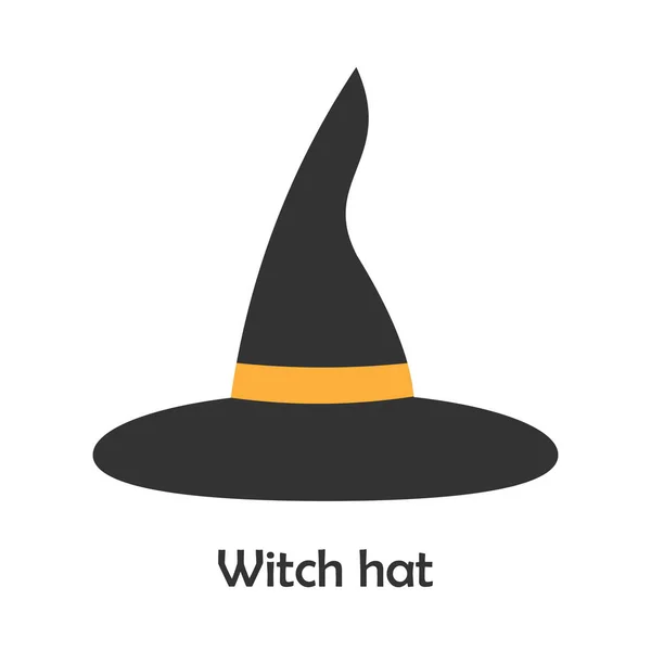 Witch Hat Cartoon Style Halloween Card Kid Preschool Activity Children — Stock Vector