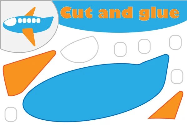 Avion Style Dessin Animé Jeu Éducatif Pour Développement Des Enfants — Image vectorielle