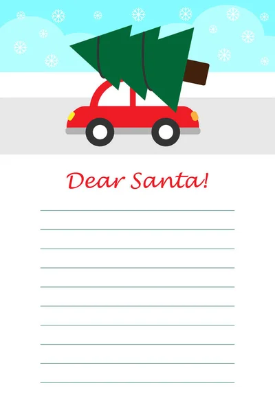 Carta Navidad Santa Claus Para Niños Plantilla Layot Divertida Actividad — Vector de stock