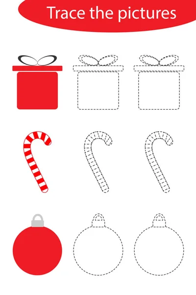Rukopis Praxi List Vánoce Sledovat Snímky Dárkové Krabice Cukroví Vánoční — Stockový vektor