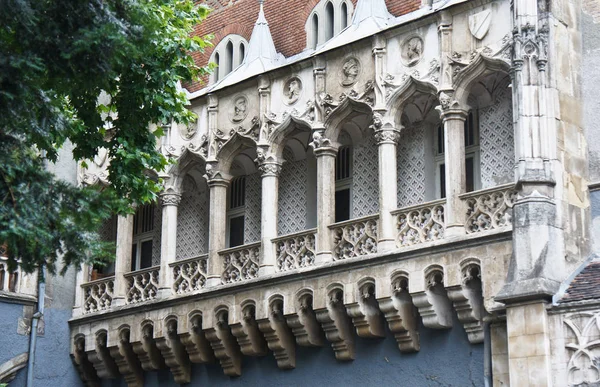 Vajdahunyad Slott Balkong Vacker Arkitektur Budapest Ungern — Stockfoto