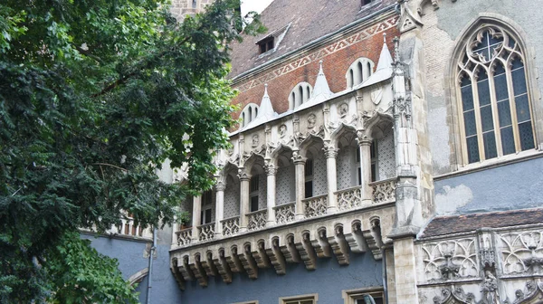 Vajdahunyad Slott Balkong Budapest Ungern — Stockfoto