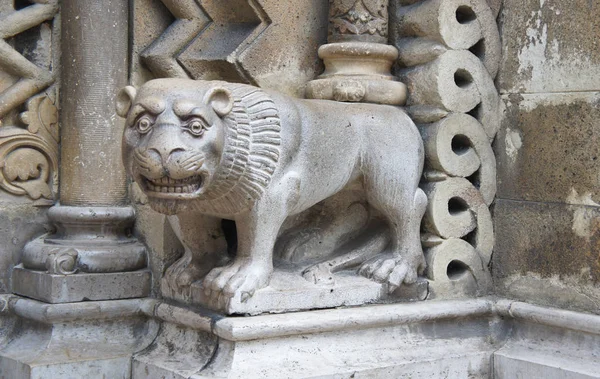 Onderdeel Van Vajdahunyad Castle Kapel Sculpture Budapest — Stockfoto