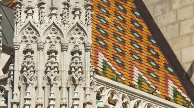 Matthias Kilisesi, Buda, güneşli gün, Budapeşte, Macaristan ayrıntılarını görüntüle