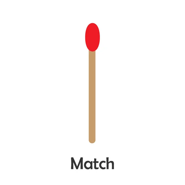 Match met vuur in cartoon stijl, mariene kaart voor Kid, Preschool activiteit voor kinderen, Vector — Stockvector