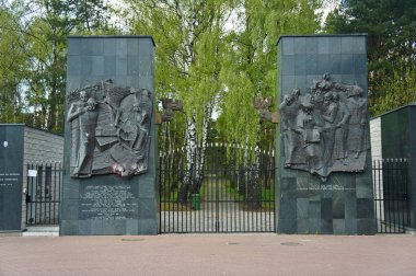 22 Nisan 2019, Varşova, Polonya. Varşova Yahudi Mezarlığı Avrupa, Varşova, Polonya 'daki en büyük Yahudi mezarlıklarından biridir.