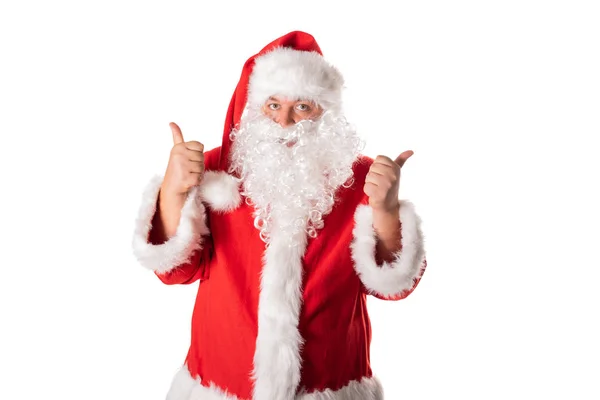 Legrační Tlustý Muž Kostýmu Santa Vánoce Nový Rok Svátky Dárky — Stock fotografie