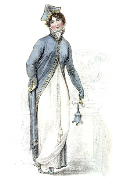 Γυναίκα στην παλιά μόδα φόρεμα — Φωτογραφία Αρχείου
