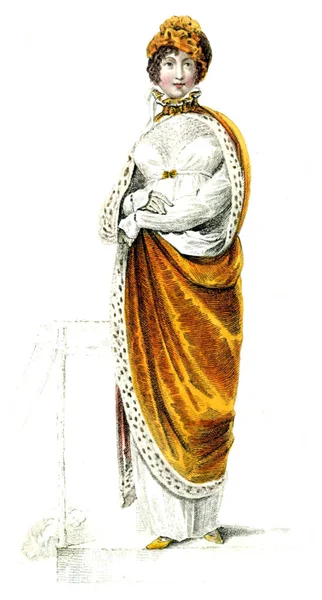 Frau im altmodischen Kleid — Stockfoto
