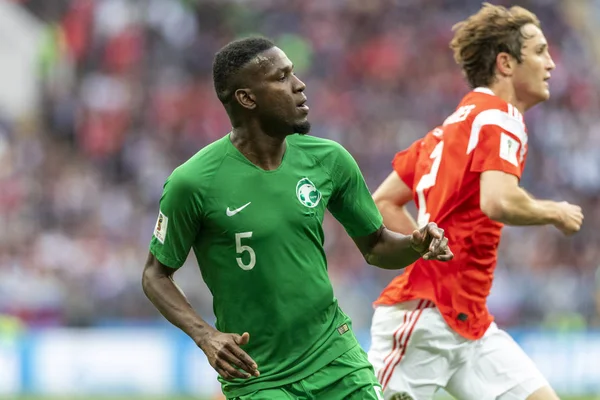 Moskova, Rusya - 14 Haziran 2018: FIFA Dünya Kupası A grubu açılış maçında Luzhniki Stadı, Suudi Arabistan ve Rusya arasındaki.