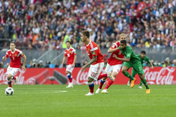Moskva Ryssland Juni 2018 Fifa World Cup Grupp Inledningsmatchen Mellan — Stockfoto