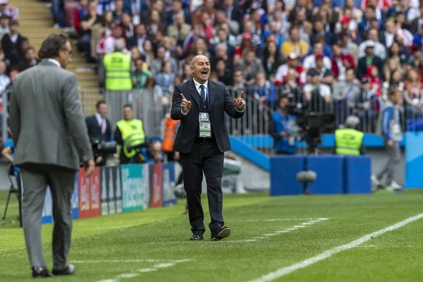 Moskova, Rusya - 14 Haziran 2018: FIFA Dünya Kupası A grubu açılış maçında Luzhniki Stadı, Suudi Arabistan ve Rusya arasındaki.