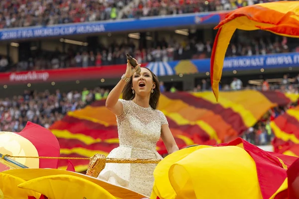 Moskova, Rusya - 14 Haziran 2018: açılış maçında Luzhniki Stadı, Suudi Arabistan ve Rusya arasındaki