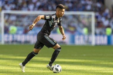 Moskova, Rusya - Haziran, 2018: Spartak stadyumu, FIFA Dünya Kupası oyunu.